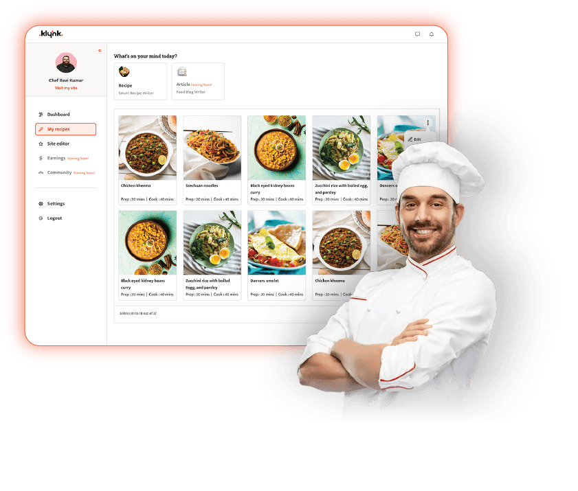 Klynk Recipe Platform Overview